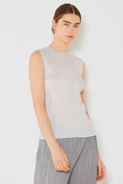Fashnzfab Pleated Sleeveless Crewneck Tank In Multi