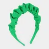 Fashnzfab Pleated Solid Headband In Green