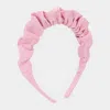 Fashnzfab Pleated Solid Headband In Pink