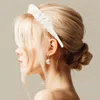 Fashnzfab Pleated Solid Headband In White