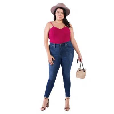 Fashnzfab Plus Size Bodysuit In Pink