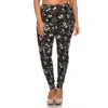 Fashnzfab Plus Size Print, Full Length Leggings In A Fitted Style With A Banded High Waist In Multi