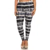 Fashnzfab Plus Size Tie Dye Print, Full Length Leggings In A Fitted Style With A Banded High Waist In Multi
