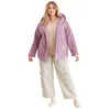 FASHNZFAB PLUS TWO POCKET OPEN FRONT SOFT TO TOUCH HOODED CARDIGAN JACKET