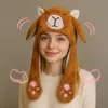 Fashnzfab Plush Capybara Ear Flaps Winter Hat In Brown