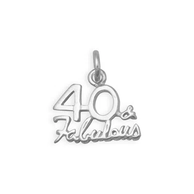 Fashnzfab Polished 40 & Fabulous Charm In Pattern