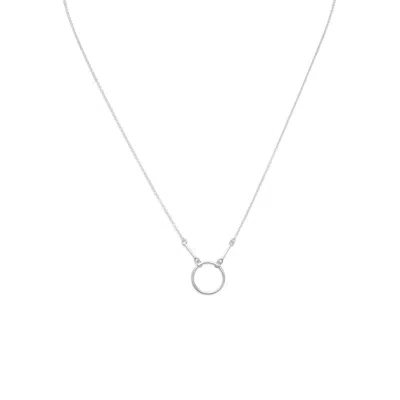 Fashnzfab Polished Circle And Bar Drop Necklace In Purple