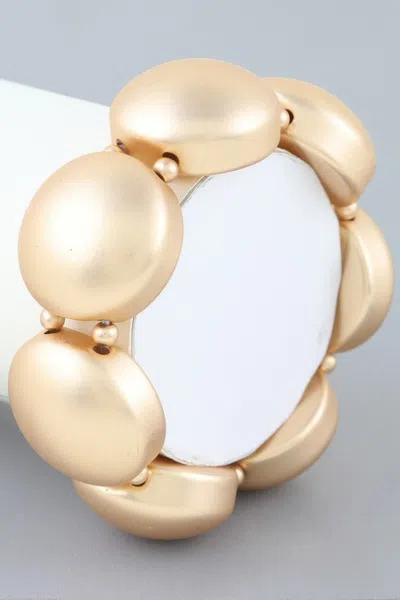 Fashnzfab Polished Dome Cuff Bracelet In Multi