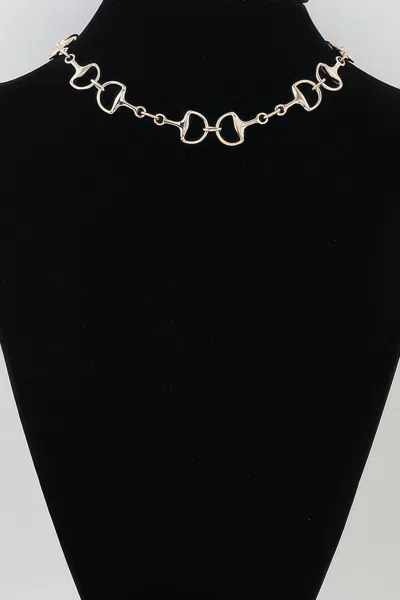 Fashnzfab Polished Toggle Chain Choker Necklace In Gold