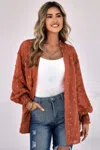 Fashnzfab Polka Dot Kimono Loose Front Open Top