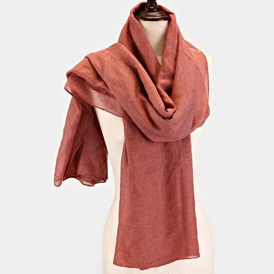 Fashnzfab Polyester Winter Scarf In Red