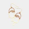 Fashnzfab Popsicle Dangle Earrings - Brown In Brown