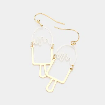 Fashnzfab Popsicle Dangle Earrings - Ivory In White