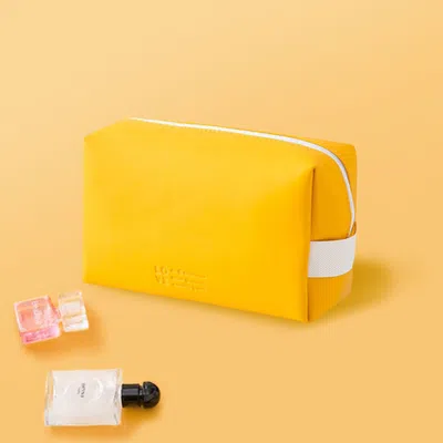Fashnzfab Portable Makeup Pouch Bag In Yellow