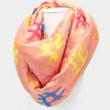 Fashnzfab Pound Sign Print Infinity Scarf In Pink