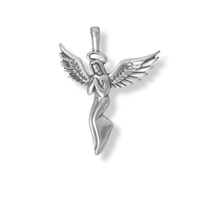 Fashnzfab Praying Angel Pendant In Pink