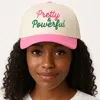 Fashnzfab Pretty Powerful Message Embroidered Baseball Cap In Multi