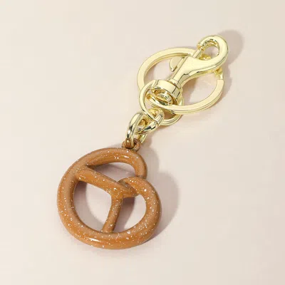 Fashnzfab Pretzel Keychain / Bag Charm In Multi