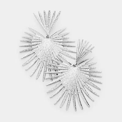 Fashnzfab Prickly Heart Metal Earrings In Multi