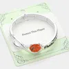 Fashnzfab Protect This Player Message Basketball Sport Theme Stretch Bracelet In Silver