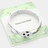 Fashnzfab Protect This Player Message Soccer Sport Theme Stretch Bracelet In Multi