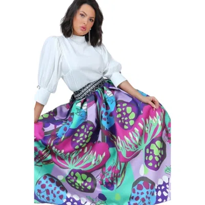 Fashnzfab Puff Sleeve Blouse With Pearl Buttons In White