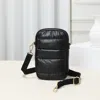 Fashnzfab Puffer Rectangle Crossbody Bag In Black