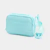 Fashnzfab Puffer Rectangle Sling Bag / Fanny Pack / Belt Bag In Blue