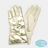 Fashnzfab Puffer Smart Touch Gloves In Gold