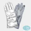 Fashnzfab Puffer Smart Touch Gloves In Silver