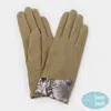 Fashnzfab Python Cuff Smart Gloves In Green