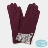 Fashnzfab Python Cuff Smart Gloves In Purple
