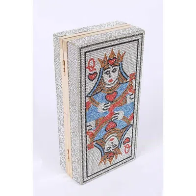 Fashnzfab Queen Poker Rhinestone Box Clutch