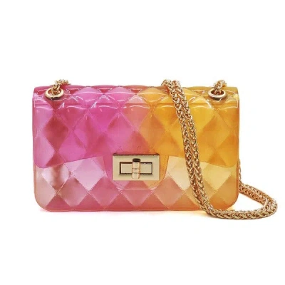 Fashnzfab Quilt Embossed Multi Color Jelly Shoulder Bag