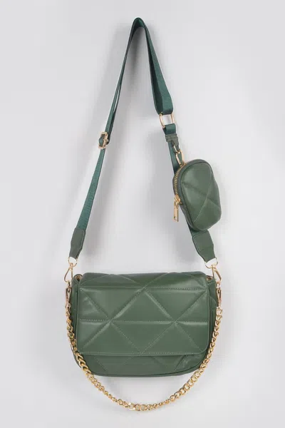 Fashnzfab Quilted Crossbody Bag In Multi