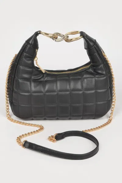 Fashnzfab Quilted Faux Leather Hobo Bag In Green