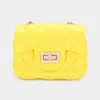 Fashnzfab Quilted Jelly Mini Micro Crossbody Bag In Yellow
