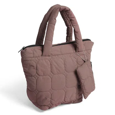 Fashnzfab Quilted Padded Hand Bag In Brown