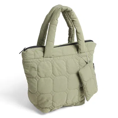 Fashnzfab Quilted Padded Hand Bag In Green