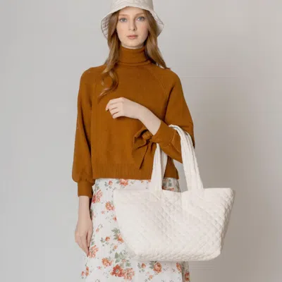 Fashnzfab Quilted Padded Puffer Tote Bag In Multi