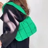 Fashnzfab Quilted Padded Shoulder Bag In Green