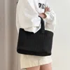 Fashnzfab Quilted Padded Tote Bag In Black