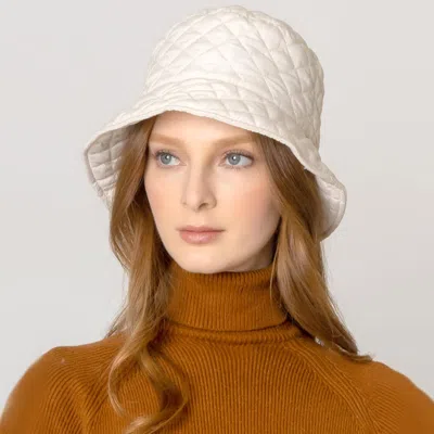 Fashnzfab Quilted Padding Bucket Hat In Neutral