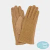 Fashnzfab Quilted Pattern Smart Touch Gloves In Gray