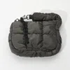 Fashnzfab Quilted Puffer Mini Purse Bag / Bag Charm In Gray
