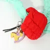 Fashnzfab Quilted Puffer Mini Purse Bag / Bag Charm In Red