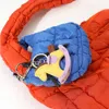 Fashnzfab Quilted Puffer Mini Purse Bag / Bag Charm In Blue