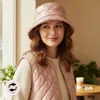 Fashnzfab Quilted Reversible Winter Bucket Hat In Brown