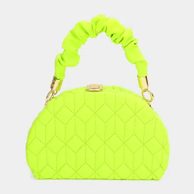 Fashnzfab Quilted Solid Tote 8.25" X 2.25" X 5.25"crossbody Bag In Multi