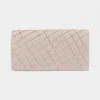 Fashnzfab Quilted Sparkly Clutch Bag / Crossbody Bag In Gold